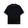 Camiseta de Manga Corta con Diseño Bordado Color-Block de Marca de Moda Estilo Americano para Hombres y Mujeres, Top Holgado y Versátil para el Verano 2026