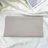 Bolsa de Armazenamento de Couro com Padrão Lichia, Bolsa Fechada com Fecho Grande, Porta-Moedas Portátil para Homens e Mulheres, Armazenamento de Grande Capacidade