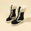 Correas cruzadas de diseño más acolchado de algodón botas de algodón engrosado para mujer 2026 nuevo estilo de invierno moda versátil suela gruesa que aumenta la altura botas de nieve