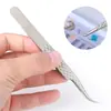 Pinzas para pestañas malla pinzas para injerto de pestañas rizador de pestañas pinzas para pestañas postizas pinza de pluma dorada herramienta de floración de alta precisión