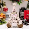 Boneco de neve de desenho animado Papai Noel ornamento Decoração de Natal tecido pelúcia brinquedo presente Estatueta de Natal ornamento