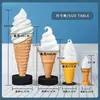 Modelo de helado simulado a gran escala, display de caja de luz iluminada, cono de helado, cartelera de helado falso, exhibición comercial grande.