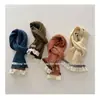Cachecol infantil de renda estilo coreano, cachecol de tricô macio e aconchegante, à prova de vento e versátil, cachecol de novo estilo delicado para meninas