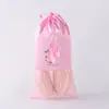 Bolsa para Zapatos de Baile con Doble Cordón B6, Bolsa de Almacenamiento Transpirable y Ligera para Zapatos de Punta de Ballet, Bolsa para Zapatos de Baile de Clase de Entrenamiento