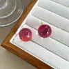 Brincos de Bola Redonda Estilo Dopamine Girl de Verão Cor de Doce Geométricos Alta Transparência Transparentes Frescos Vibrantes Fofos para Mulheres