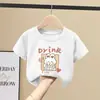 Camiseta de Manga Corta para Niña 100% Algodón Puro Transpirable 2026 Nuevo Más Vendido Verano Dibujos Animados Top de Media Manga para Niños Tendencia
