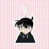 Detective Conan Kudo Shinichi Kaitou Kid Haibara Ai Etiqueta de Bagagem Pingente de Mochila Chaveiro Decoração de Emblema