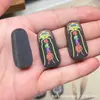 Nuevo Madera de Ébano y Melocotón Pintada Marca Hazte Rico Hamburguesa DIY Dibujos Animados Juguete Accesorios Pulsera Collar Joyería Accesorios
