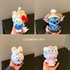 Gorro con Capucha de Peluche Hecho a Mano 13cm Oso Autocrítico Gorro Original Muñeco de Dibujos Animados Accesorios de Ganchillo Muñeca Decorativa Ropa para Muñeca