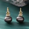 Coreia do Sul Design Sense Personalidade Exagerada Metal Grandes Brincos de Pérola Francês Elegante Moda Brincos de Orelha Brincos Ear Studs Acessórios de Orelha