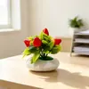 Fornecimento direto transfronteiriço de cinco grandes bonsais de frutas artificiais para decoração de casa de Ano Novo, ornamentos de plantas verdes em vaso de frutas da sorte de espuma