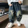 Pantalones de Primavera y Otoño para Niños 2026 Nuevos Elegantes Estilo Coreano para Niños Pequeños Pantalones de Trabajo de Mezclilla Pantalones Casuales de Otoño para Niños