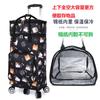 Carrito de compras de gran capacidad con ruedas giratorias silenciosas plegables, impermeable y resistente al desgaste, carrito de compras portátil para supermercado, personalizable