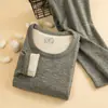 Traje de ropa interior térmica para hombre y mujer cuello redondo ropa de otoño pantalones largos ropa cálida para hombre otoño e invierno
