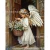 Pintura de Diamantes Ángel Niña Pequeña Diy5D Diamante Completo Decoración Sala de Estar Dormitorio Pintura de Diamantes Exclusivo Transfronterizo Ventas Directas de Fabricante
