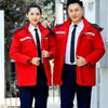 50 Peças Frete Grátis Inverno Algodão Roupa de Trabalho Exterior Resistente ao Frio Quente Proteção do Trabalho Jaquetas de Algodão Jaquetas Acolchoadas de Algodão Refletivas Atacado À Prova de Vento