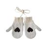 Moda Coreana Invierno Cálido Guantes de Bebé a Prueba de Frío Manoplas Tejidas para Niñas Guantes de Amor para Colgar del Cuello