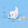 Decoración de micropaisaje de animales marinos, accesorios para acuarios, dibujo animado de foca linda, pez de un solo cuerno, decoración de bonsái