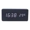 Reloj de Madera Multifuncional Creativo Controlado por Voz para Uso Doméstico, Reloj de Madera Simple, Reloj Electrónico Multifuncional Regalo para Estudiantes