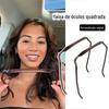Faixa de Cabelo com Óculos Quadrados para Mulheres 2026 Novo Estilo de Verão Faixa de Cabelo Óculos de Sol Faixa de Cabelo para Lavar o Rosto Versátil para Sair