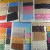Tela Jacquard de Tira PP Lisa Nueva Malla Tejida Hueca Tejido de Tela Tejida Tela Artesanal para Zapatos y Sombreros Tejido de Tela Ola de Araña