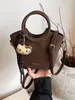 Bolsa de Ombro Transversal Balde Portátil Versão Coreana Nova Leve de Luxo Diagonal Moda Outono 2025 Feminina