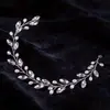 Diadema de vid hecha a mano estilo francés transfronteriza con pedrería, accesorio para el cabello de recogido suave para sesión de fotos de boda nupcial, lujo ligero