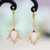 Pendientes de Loto de Moda Personalizados Versátiles Elegantes Pendientes Simples Modernos Avanzados Explosiones de Flores Pendientes de Estilo Occidental Hebilla para Oreja