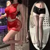 Lingerie Erótica Europeia Borboleta Vazada Vestido Sexy de Tela Conjunto de Duas Peças Amazon OZON Dropshipping Atacado
