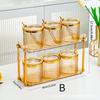 Caixa de temperos para cozinha doméstica, frasco de temperos para sal, caixa de armazenamento, combinação de terno, leve, luxo, alta qualidade, MSG, tempero, jarra de temperos