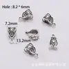 Accesorios para Joyería DIY Clip de Posicionamiento para Pulsera Pandora Agujero Grande Colgante de Tres Vías Cuentas para Ensartar Cuentas Espaciadoras de Plata Antigua 20 Piezas