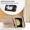 Adecuado para Samsung Z Flip7 Funda de Teléfono con Tarjetero, Z Flip6 Correa de Muñeca Cruzada Soporte Funda Protectora Plegable