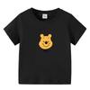 Camiseta de Manga Corta de Algodón Puro para Niñas Transfronteriza Ropa de Verano para Niños Bebé Dibujos Animados Estampado Manga Media Top de Verano para Niños