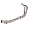 Tubo de escape modificado para motocicleta, extremo frontal, garganta trasera para Kawasaki Z400 NINJA400 Ninja 400