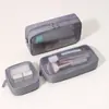 Bolsa de cosméticos de malla gran capacidad bolsa de almacenamiento de maquillaje artículos de tocador bolsa de almacenamiento de viaje portátil logo impreso