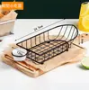 Canasta de Snacks Americanos Canasta para Papas Fritas Contenedor para Plato de Pollo Frito Canasta Creativa para Snacks Vajilla para Mesa de Bar Caja para Comida Frita