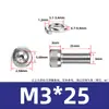 Aço inoxidável 304 DIN912 Cabeça de copo arruela de mola hexagonal parafuso de máquina de combinação dupla cabeça cilíndrica recartilhada M3M8