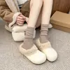 Sapatos Birkenstock de Couro e Veludo Estilo Coreano Retro Dois Usos para Mulheres 2025 Novo Inverno Slip-On Proteção Quente para os Dedos Pés Chinelos de Algodão