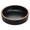 Plato de restaurante bicolor negro plato redondo creativo para guarniciones plato hondo para snacks plato para aperitivos plato para salsas de restaurante de hot pot