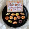 Mini Ímãs de Comida Magnéticos, Ímãs Realistas de Pão Europeu para Geladeira, Adesivos de Recados de Confeitaria, Ímãs de Tarte de Ovo, Decorações de Cartão de Comida