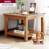 Mesa de Centro Pequeña para Sala de Estar, Mini Mesa Cuadrada de Estilo Antiguo, Mesa de Esquina para Sofá con Patas de Madera Maciza, Mesa Cuadrada para Balcón