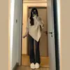 Suéter de cuello alto irregular para mujer en otoño e invierno, estilo nuevo, estilo coreano suave, estilo perezoso, tejido grueso, color liso