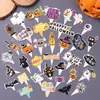 Decoração de Cupcake de Halloween 2025 Abóbora Fantasma Morcego Cartão Feliz Halloween Plug-in para Copo