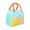Bolsa de almuerzo gruesa con dibujos animados para estudiantes, portátil, cuadrada, bonita, para niños