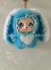 Colgante de peluche de moda, muñeco de conejo de orejas grandes, colgante para bolso, muñeca de vinilo de peluche de niña gato linda