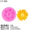 Molde Girasol Margarita Flor de Durazno DIY Flor Sakura Difusor Yeso Chocolate Pastel Adorno Molde de Silicona