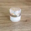 Envase transfronterizo acrílico Cubierta de diamante 5g10g15g20g30g50g delicado blanco brillante botella para crema de día y noche