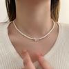 Colar de Pérolas Shijia Design de Nicho Acessível de Luxo Moda High-End Elegante Corrente para Clavícula Corrente de Pescoço Corrente para Suéter Corrente de Contas