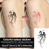 Pegatinas de tatuaje termocrómicas que cambian de color al calentarse, con diseños de esqueleto, dragón, corazón, brazo, hombro y espalda, pegatinas de tatuaje temporales impermeables