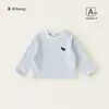 Roupas Infantis Bangxuan Outono Tops Infantis Camiseta Gola Redonda para Meninos Uso Casual em Camadas Bebê Manga Longa Listrada